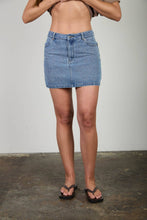Load image into Gallery viewer, Southern Stitch Denim Mini Skirt