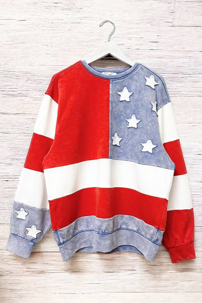 Stars and Stripes Mineral Washed Sweatshirt