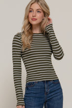Load image into Gallery viewer, Stripes &amp; Vibes Long Sleeve Striped Knit Top