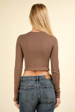 Load image into Gallery viewer, The Clean Slate Fitted Crop Henley Top