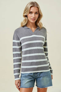 The Polo Club Striped Sweater Top