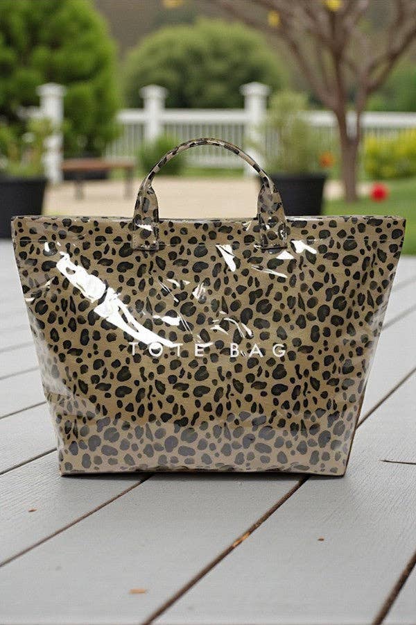 Leopard Vinyl TOTE BAG