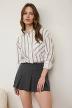 Load image into Gallery viewer, Upper Class Striped Button Down Top