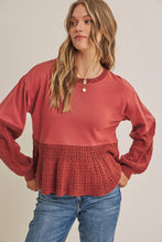 Load image into Gallery viewer, Soft Autumn Mixed Media Sweatshirt