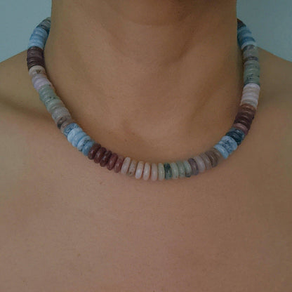 Blush & Earthy Canyon Natural Stone Beaded Necklace