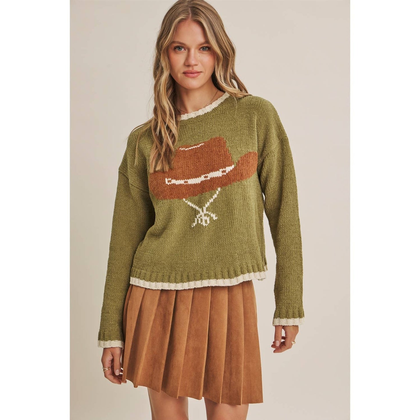 Rodeo Romance Vegan Suede Pleated Mini Skirt