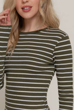 Load image into Gallery viewer, Stripes &amp; Vibes Long Sleeve Striped Knit Top