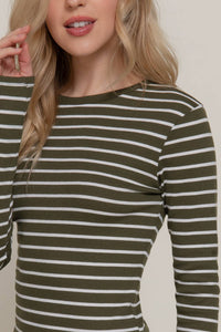Stripes & Vibes Long Sleeve Striped Knit Top