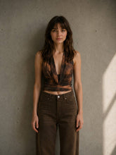 Load image into Gallery viewer, Amber Glow Halter Top