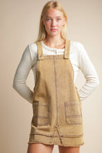 Load image into Gallery viewer, All Washed Up Denim Overall Mini Dress