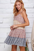 Load image into Gallery viewer, Patch Perfect Tiered Mini Dress