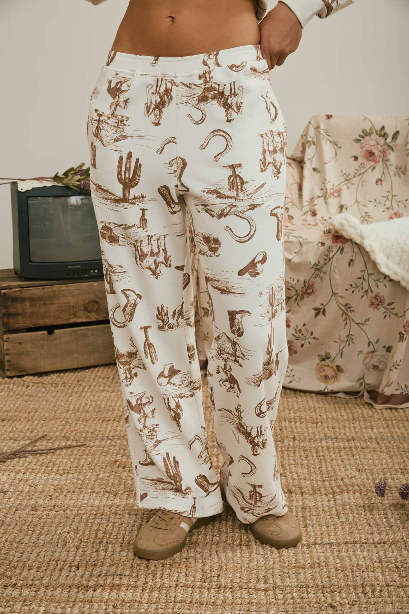Western Print Joggers