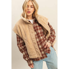 Load image into Gallery viewer, Cool Weather Vibes Sherpa Vest with Tie-Up Side Details