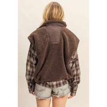 Load image into Gallery viewer, Cool Weather Vibes Sherpa Vest with Tie-Up Side Details