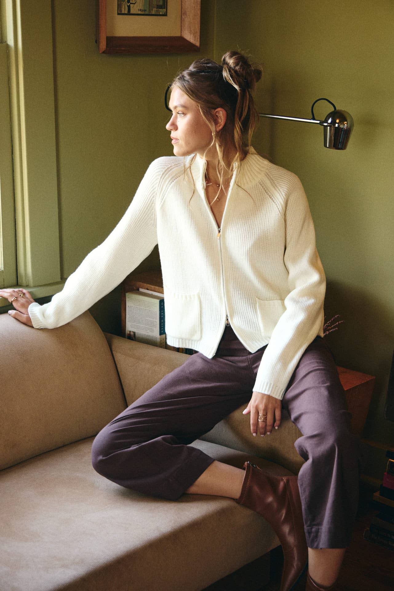 Simple Comfort 2-Way Zip Everyday Sweater Jacket With Pockets