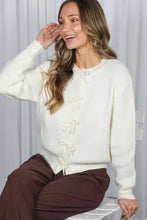 Load image into Gallery viewer, Pretty in Bows Snap Button Cardigan Sweater