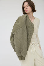 Load image into Gallery viewer, Morning Fog Mineral Washed Quilted Jacket