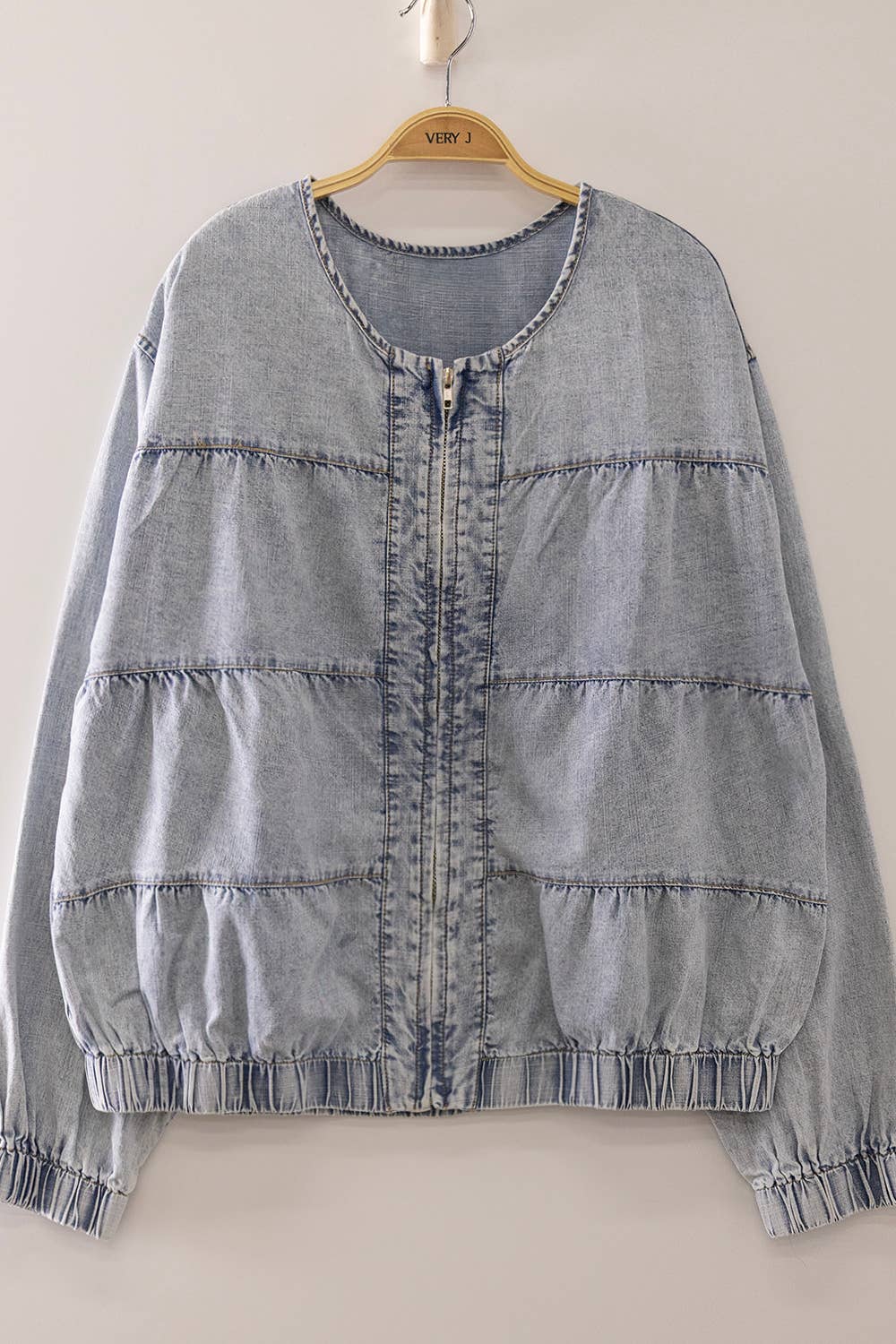 Blue Skies Ahead Tiered Denim Jacket