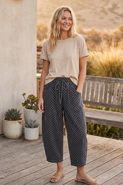 Oversized Mineral Washed Scuba Barrel Lounge Pants