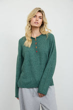 Load image into Gallery viewer, NOVELTY HOLIDAY BUTTON HENLEY PULLOVER SWEATER