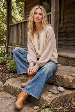 Load image into Gallery viewer, Color Block Henley Sweater
