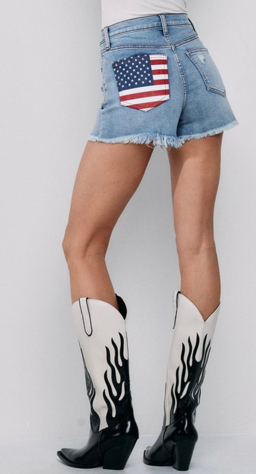 Patriotic Denim Shorts