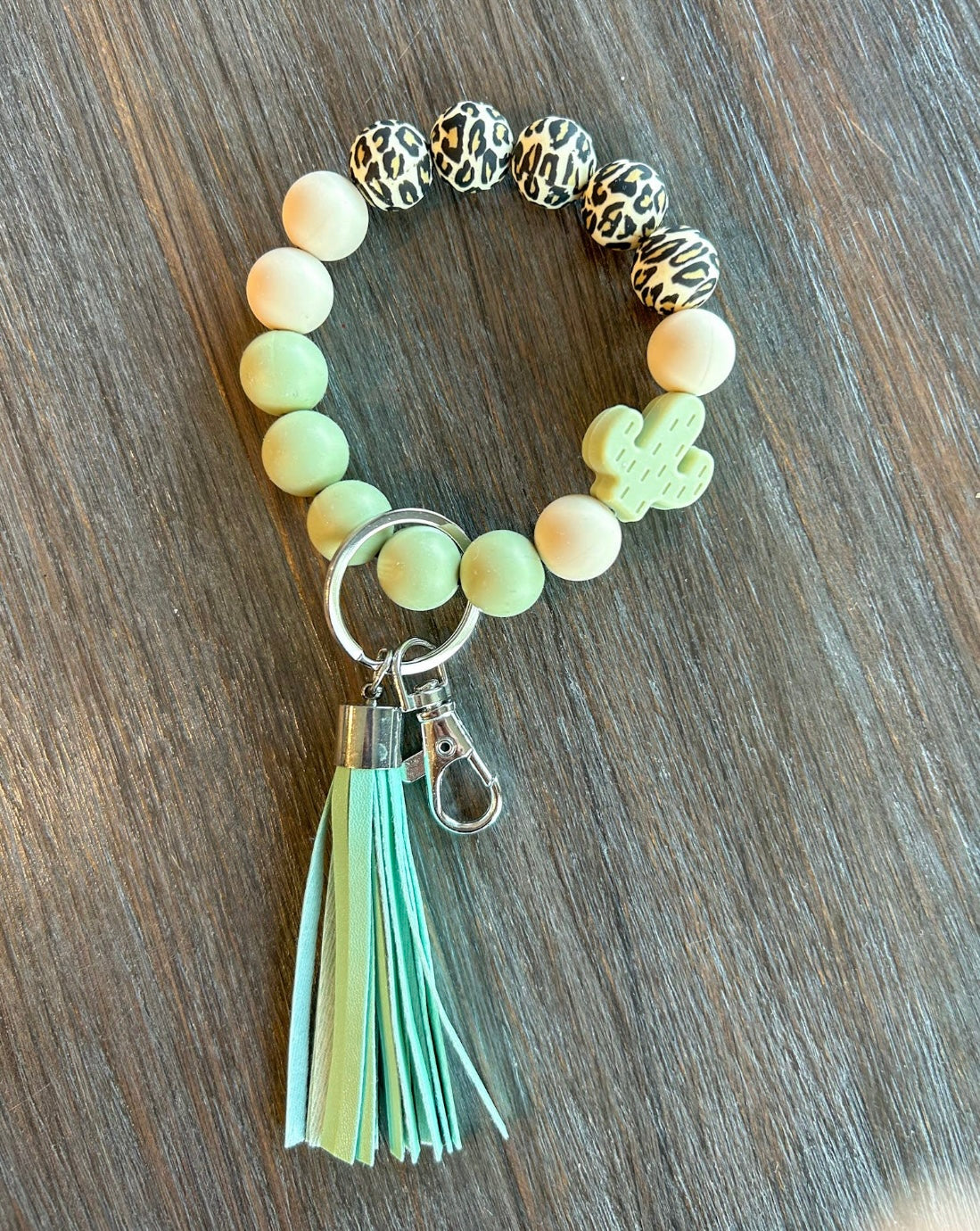 Cactus Western Wristlet Keychain
