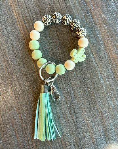 Cactus Western Wristlet Keychain
