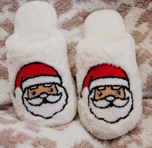 Santa Face Slippers