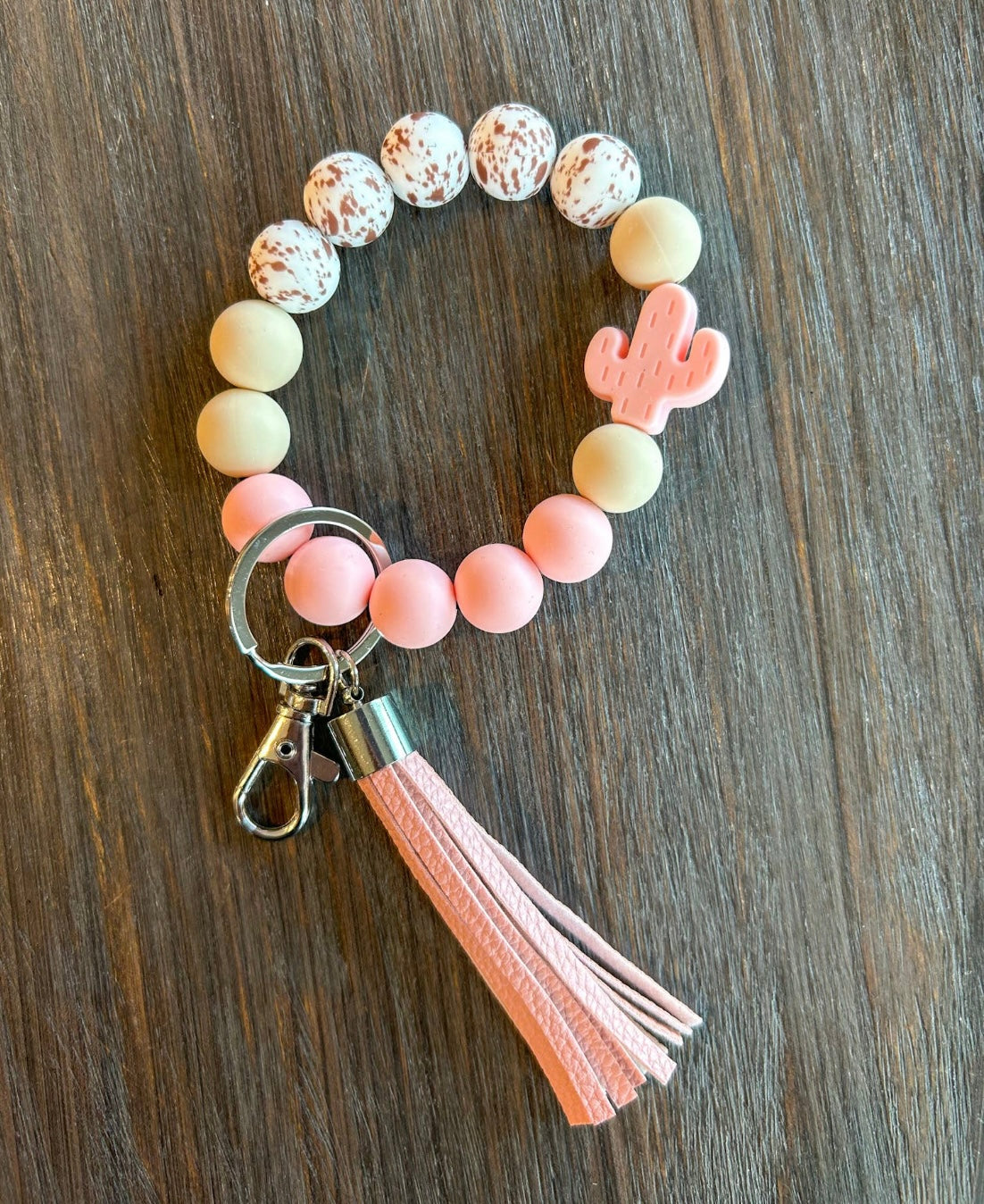 Cactus Western Wristlet Keychain