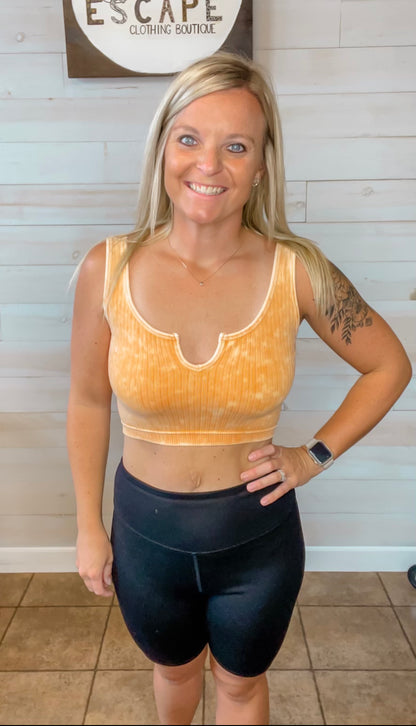 Keyhole Cropped Tank Top