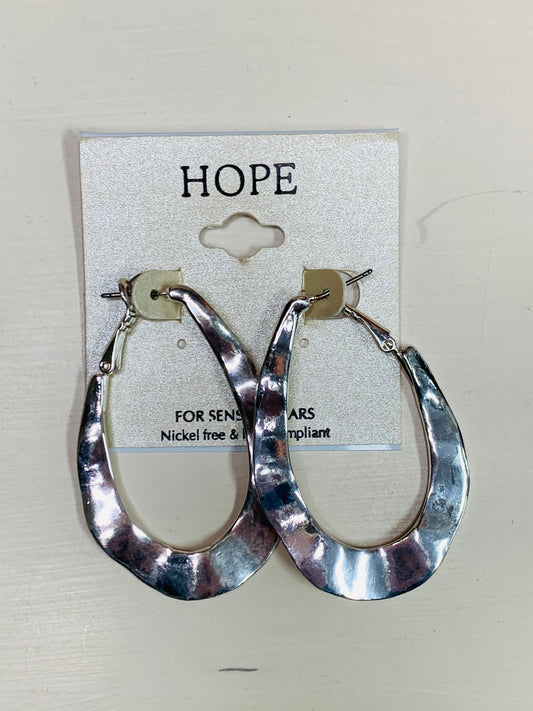 Silver Rigid Hoop Earrings