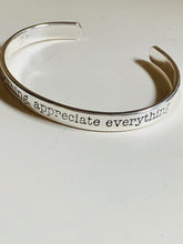 Load image into Gallery viewer, Expect nothing, appreciate everything bracelet