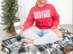 Red Sweater Weather Sweatshirt