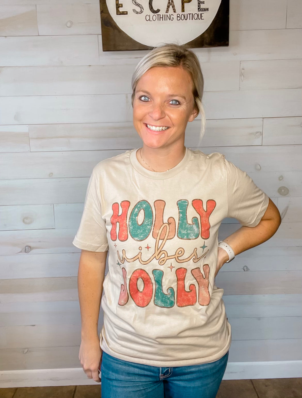 Holly Jolly Vibes Graphic Tee