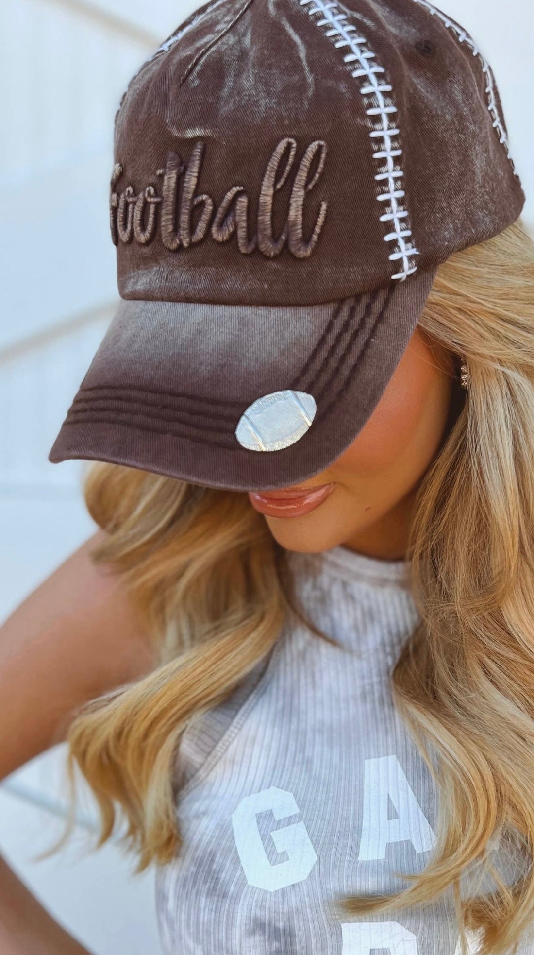 Stitched Football Hat