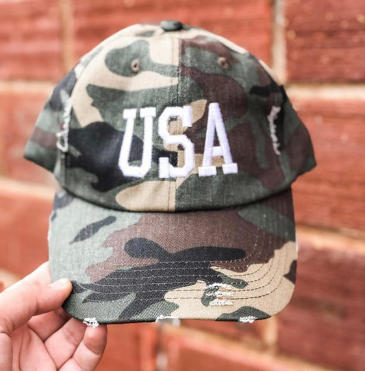 USA Camo Embroidered Hat