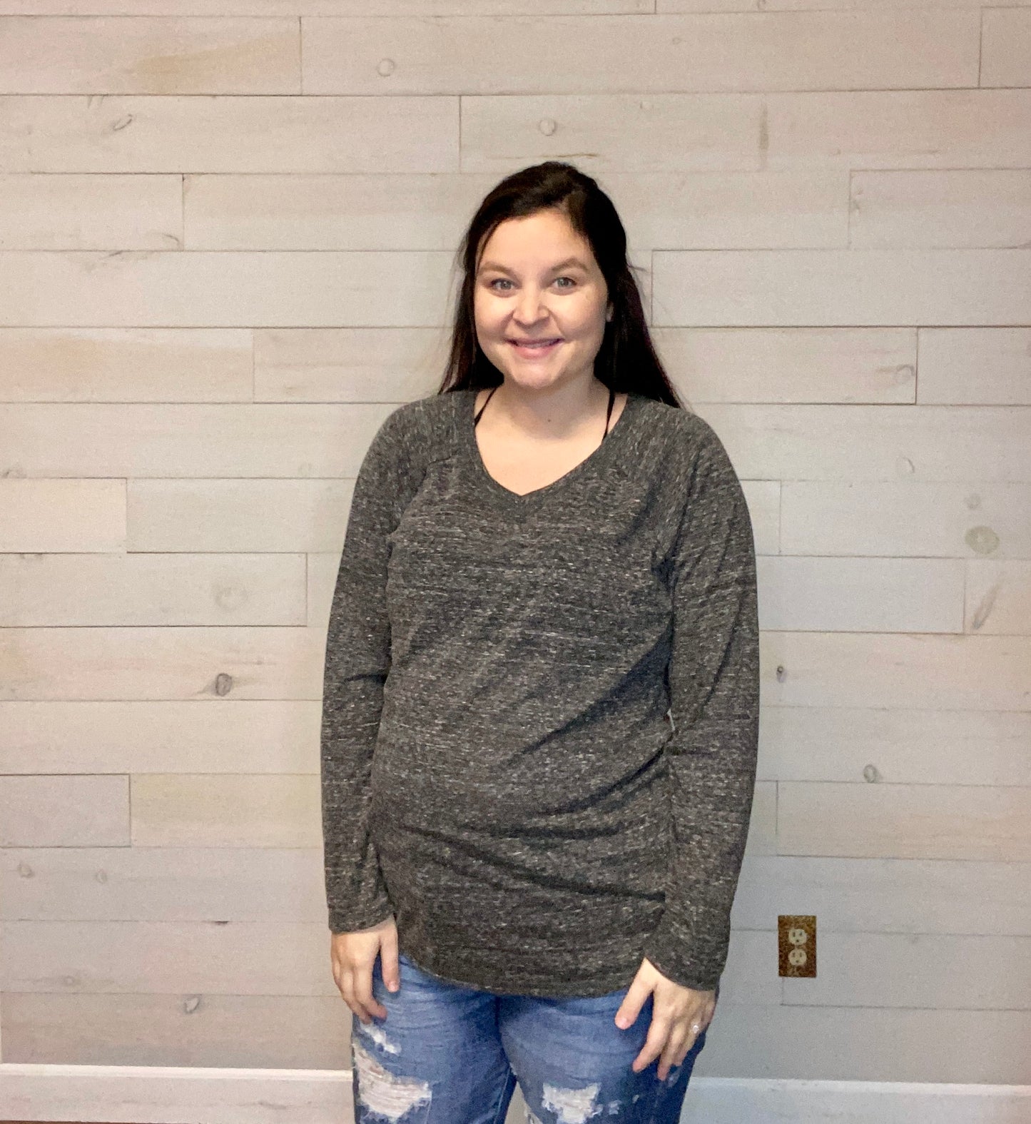 Plus Size Gray Top