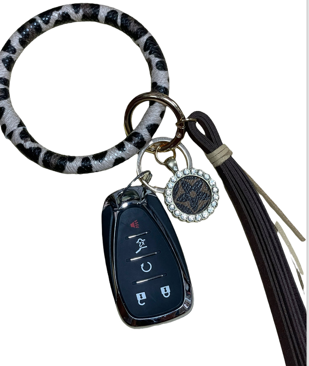 Cheetah Keyring Wristlet