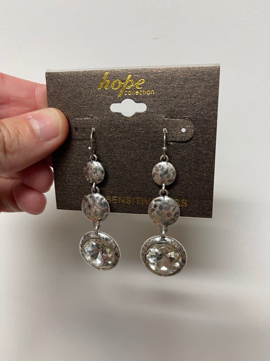 Silver Stacked Circle Earrings