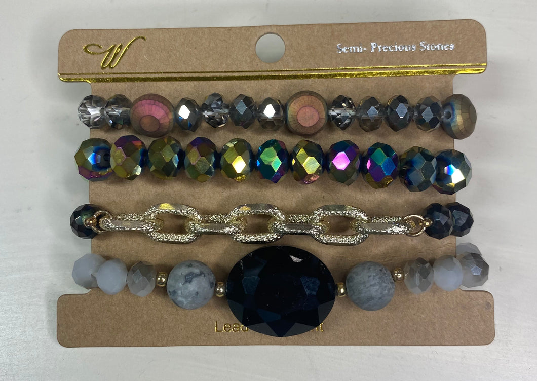 Iridescent Stack Bracelet