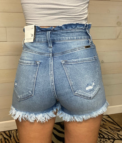 KanCan High Rise Ruffle Shorts