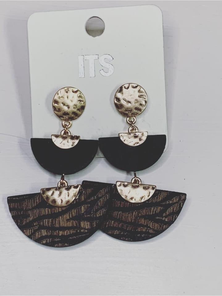Black Zebra Earrings