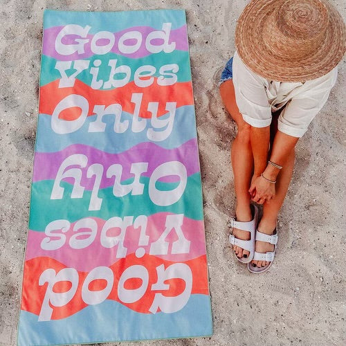 Good Vibes Only Beach Towel