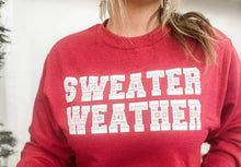 Load image into Gallery viewer, Red Sweater Weather Sweatshirt