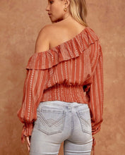 Load image into Gallery viewer, Rust Printed Top