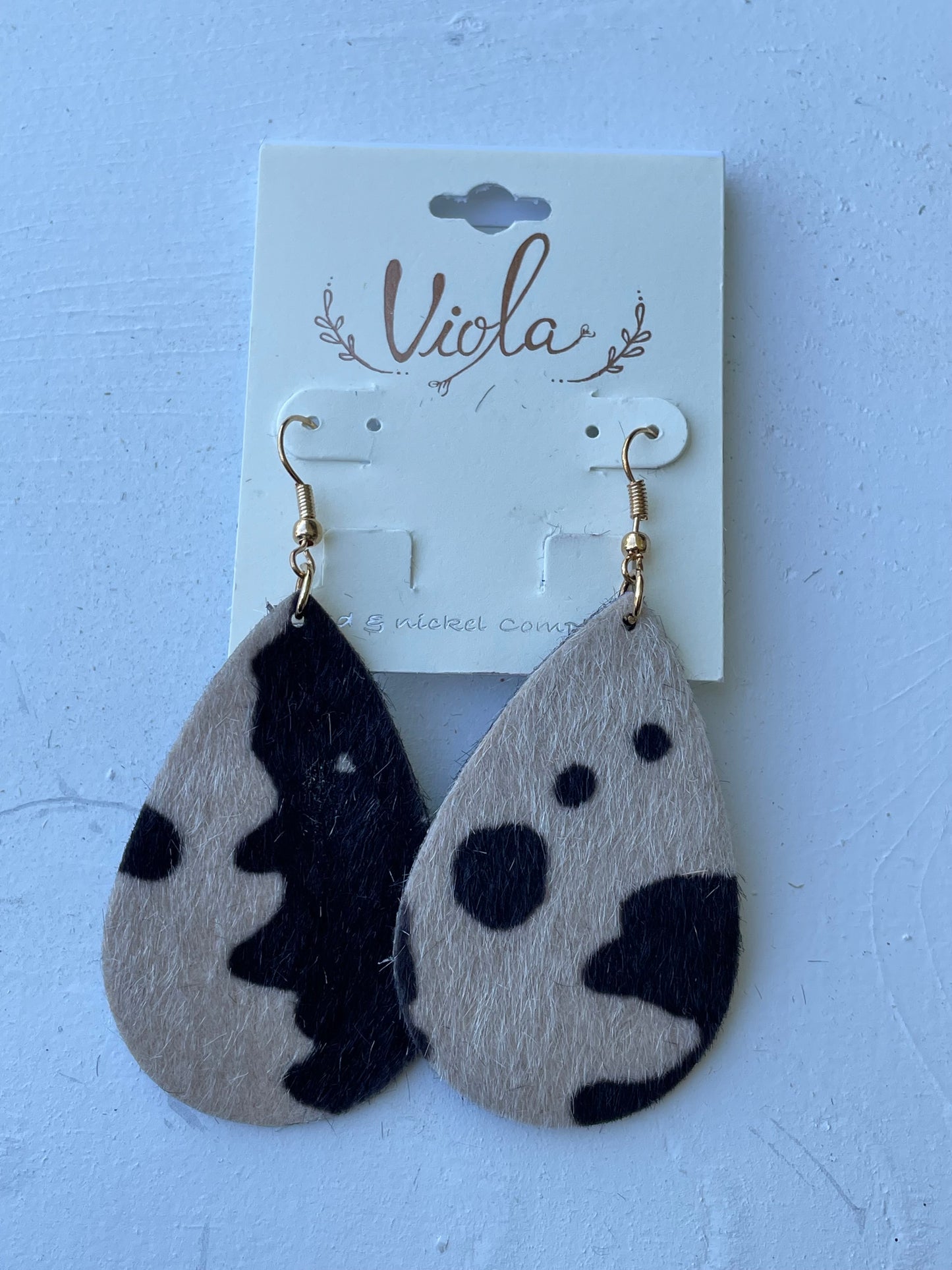 Cow Print Earrings