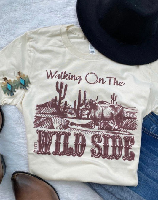 Walking on the Wild Side Cream Graphic Tee