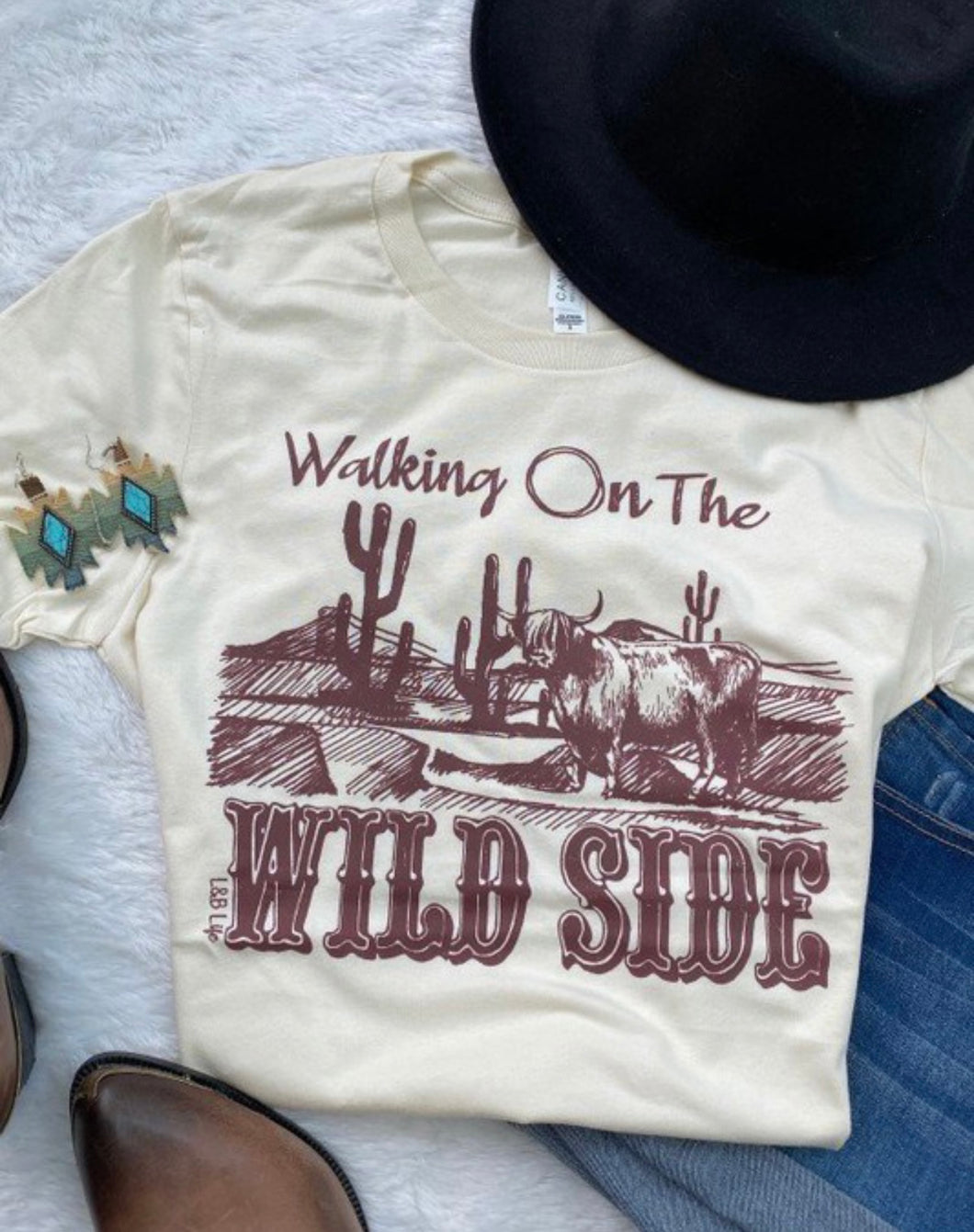 Walking on the Wild Side Cream Graphic Tee