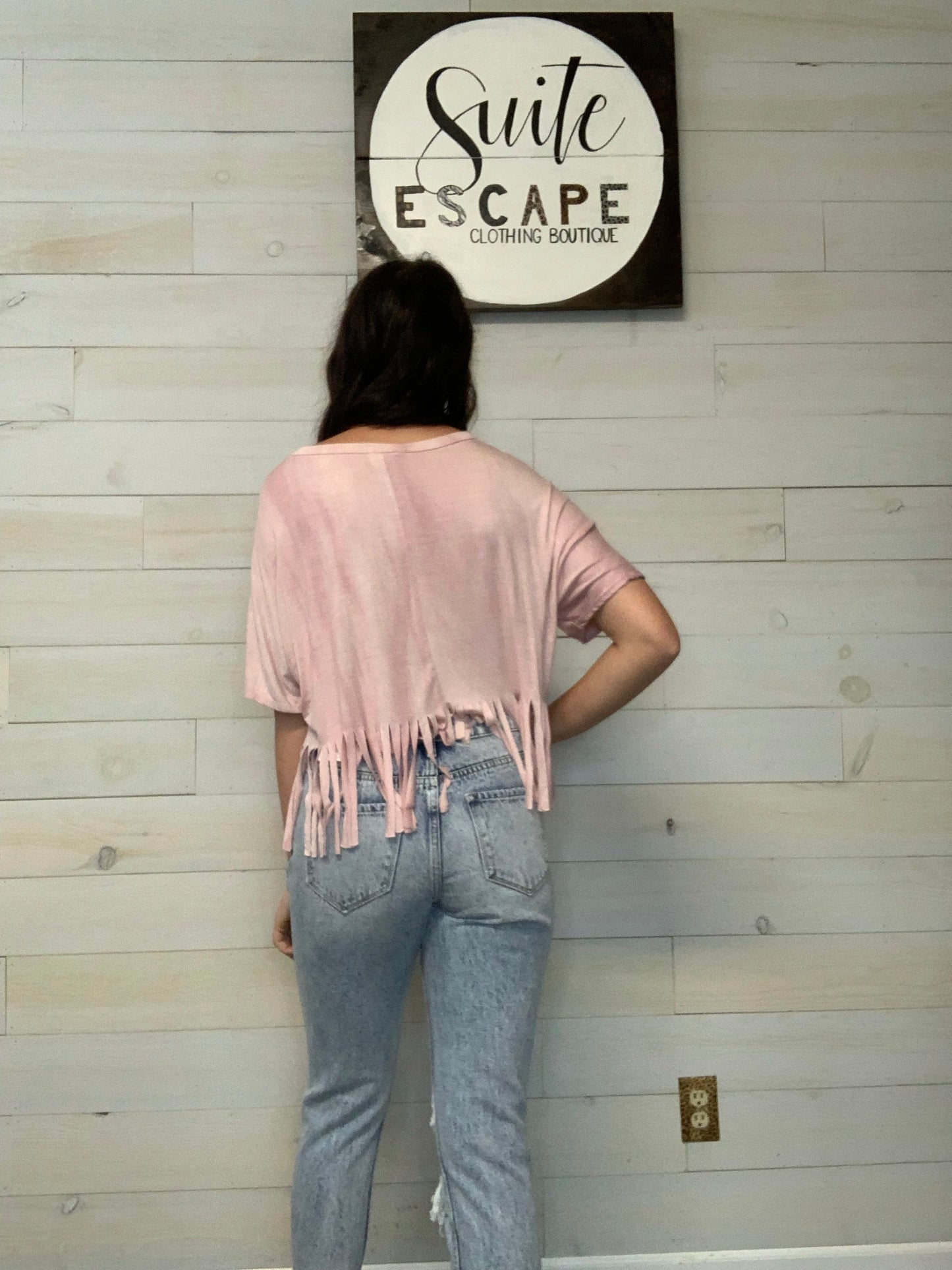 Mauve Fringed Top